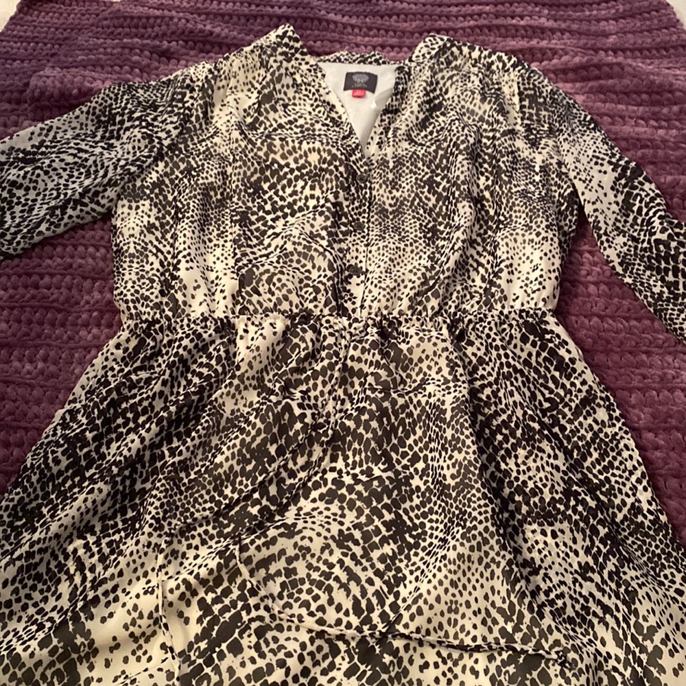 Vince camuto animal print dress size 12